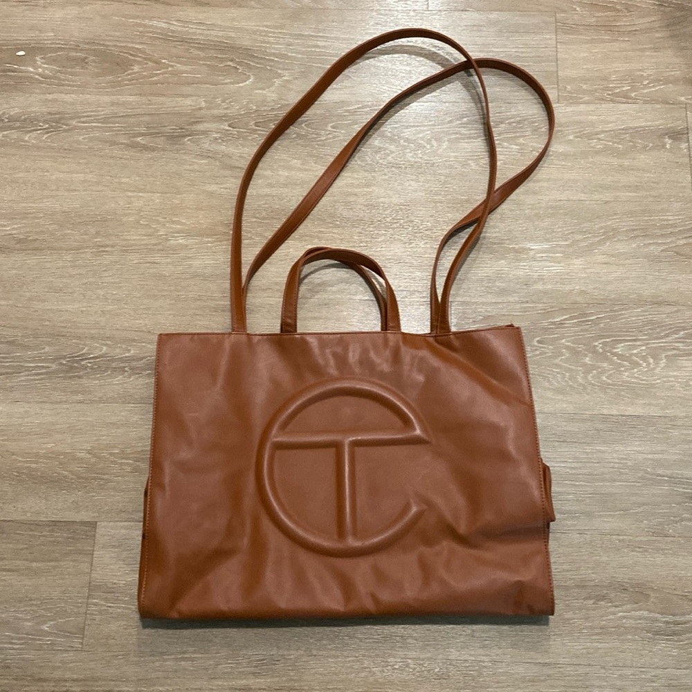 Large Tan Telfar Shopping bag